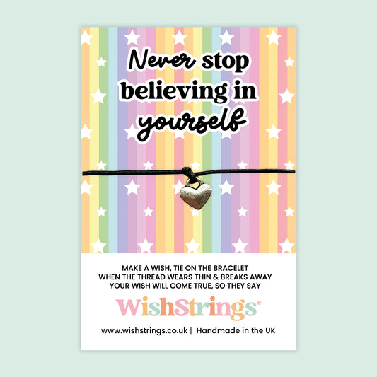 Never Stop Believing in Yourself - WishStrings Wish Bracelet - WS292♥