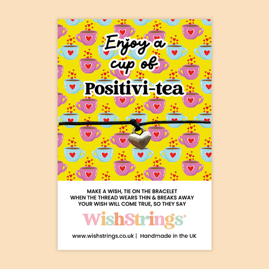 Enjoy a Cup of Positivi-Tea Wish Bracelet - WishStrings Wish Bracelet - WS316♥