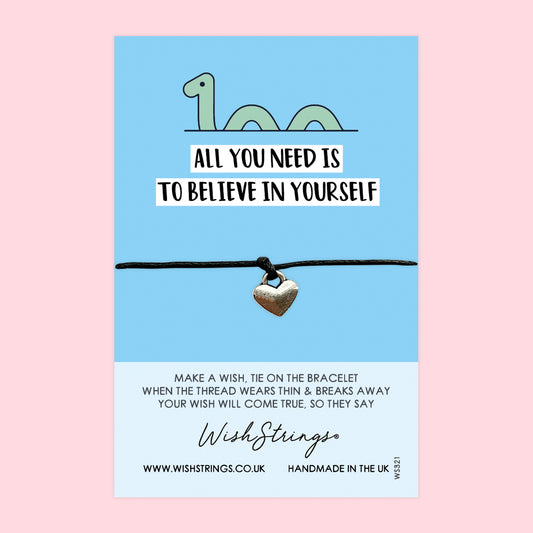Nessie, Believe in Yourself - WishStrings Wish Bracelet - WS321♥