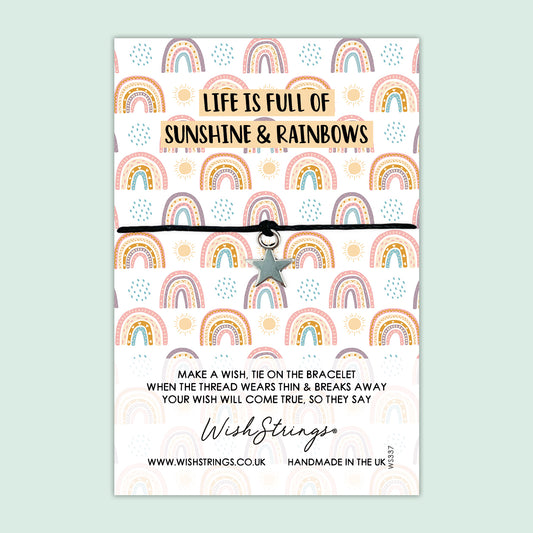 SUNSHINE & RAINBOWS - WishStrings Wish Bracelet - WS337★
