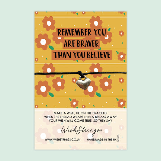 BRAVER THAN YOU BELIEVE - WishStrings Wish Bracelet - WS353♥