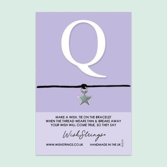 Alphabet, Letter Q - WishStrings Wish Bracelet - WS374★