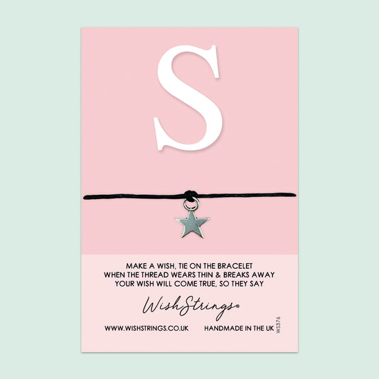 Alphabet, Letter S - WishStrings Wish Bracelet - WS376★