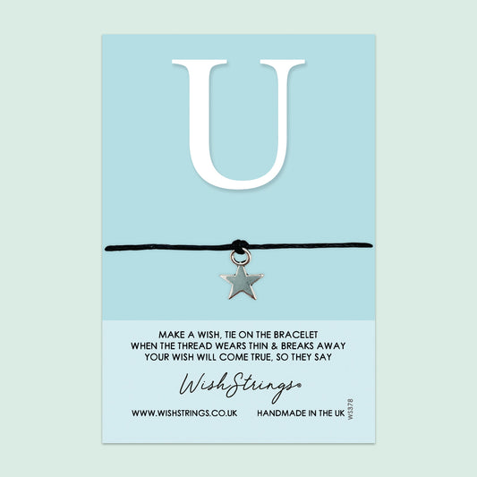 Alphabet, Letter U - WishStrings Wish Bracelet - WS378★