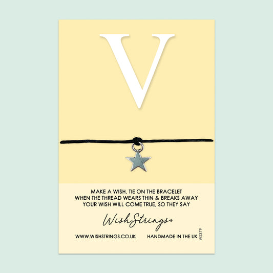 Alphabet, Letter V - WishStrings Wish Bracelet - WS379★