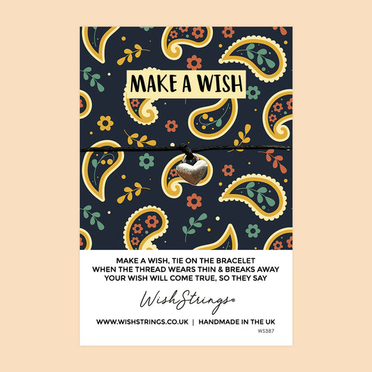 Make a Wish, Paisley - WishStrings Wish Bracelet - WS387♥