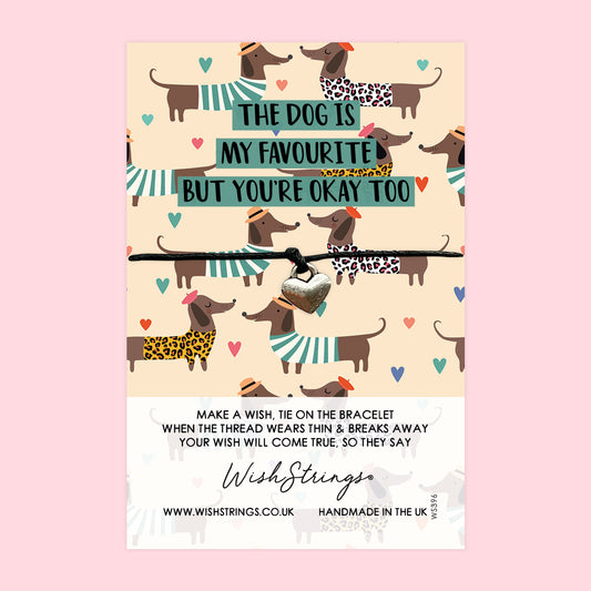 The Dog is my Favourite - WishStrings Wish Bracelet - WS396♥