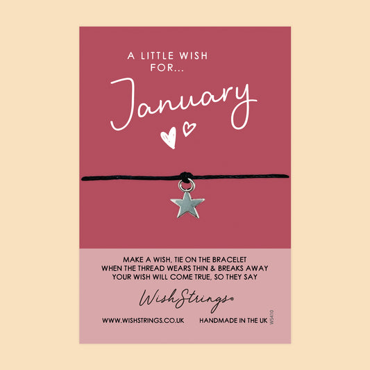January, Birth Month - WishStrings Wish Bracelet - WS410★