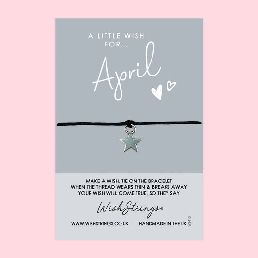 April, Birth Month - WishStrings Wish Bracelet - WS413★