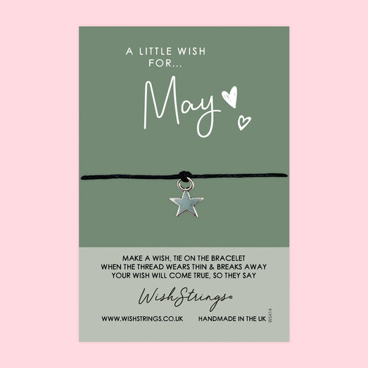 May, Birth Month - WishStrings Wish Bracelet - WS414★
