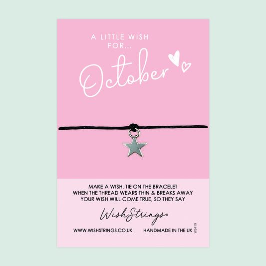 October, Birth Month - WishStrings Wish Bracelet - WS419★