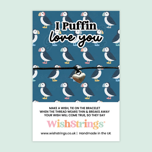 I Puffin Love You - WishStrings Wish Bracelet - WS452♥