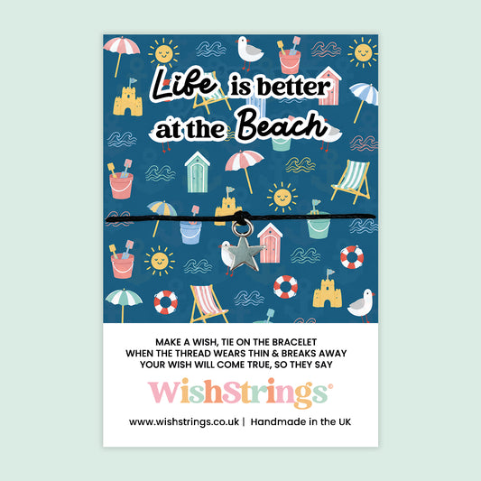 Life is Better at the Beach - WishStrings Wish Bracelet - WS454♥