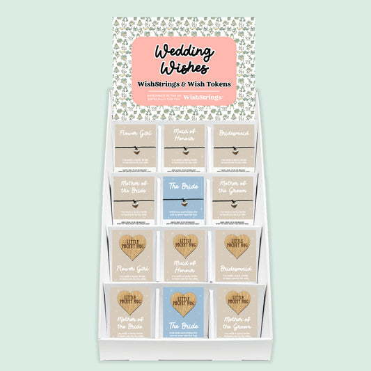 Wedding Wishes, WishStrings & Pocket Hugs - Pre-filled Counter Display Stand