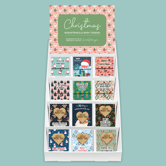 Christmas WishStrings & Pocket Hugs - Pre-filled Counter Display Stand