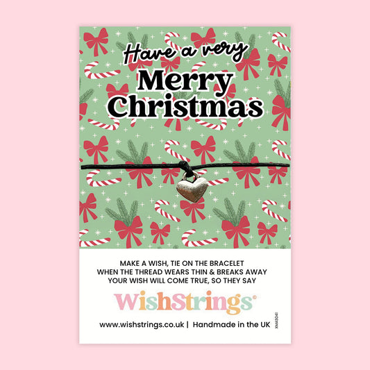 Have a Very Merry Christmas - WishStrings Wish Bracelet - XMAS041♡