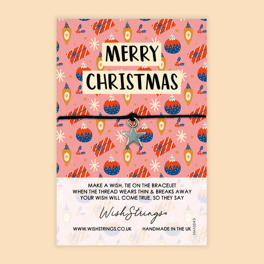 MERRY CHRISTMAS - WishStrings Wish Bracelet   - XMAS043