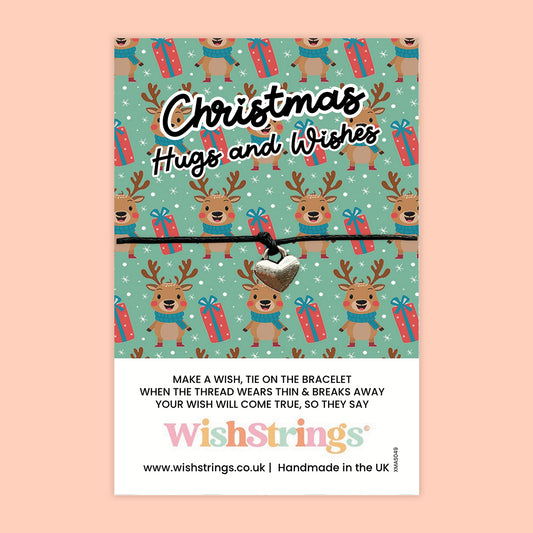 Christmas Hugs & Wishes - WishStrings Wish Bracelet - XMAS049♡