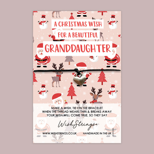 GRANDDAUGHTER CHRISTMAS - WishStrings Wish Bracelet - XMAS059♥