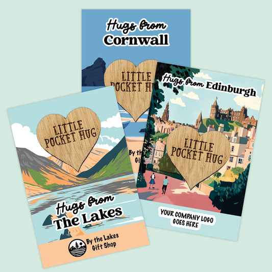 Bespoke Pocket Hug – “Hugs from” | Personalised Souvenir with Your Logo