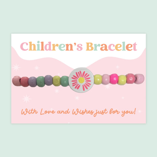 Flower Circle - Children's Beaded Bracelet (CB037)