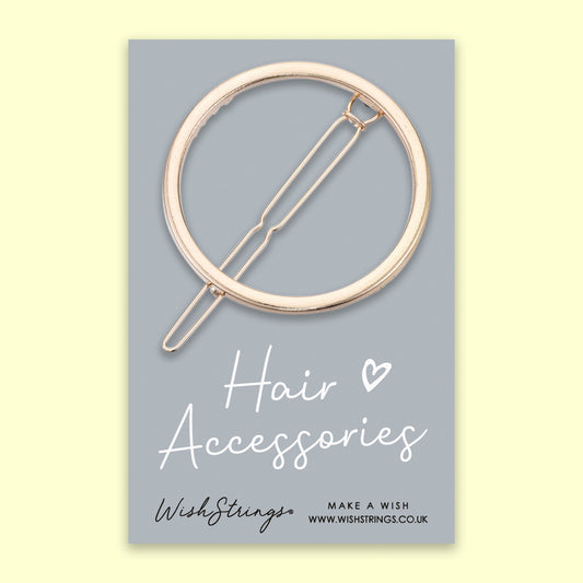 CIRCLE SHAPE, METAL HAIR CLIP - HA002