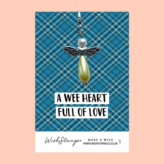 Wee Heart, Scottish -  Wish Angels, Clip on Keepsake | J327