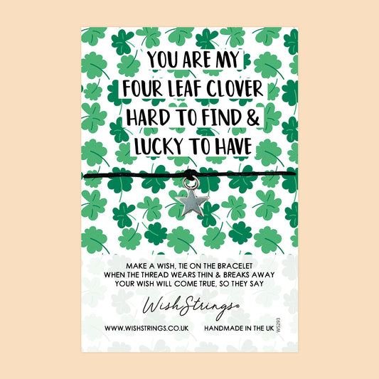My Four Leaf Clover - WishStrings Wish Bracelet - WS293★