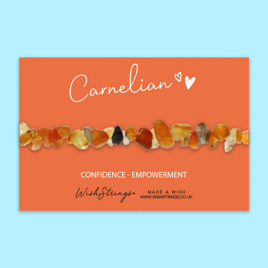 CARNELIAN - Gemstone Chip Bracelet