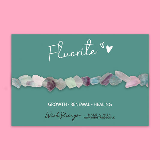 FLOURITE - Gemstone Chip Bracelet