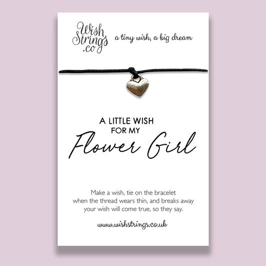 SALE - LittleWish FLOWER GIRL - WishStrings Wish Bracelet - S048