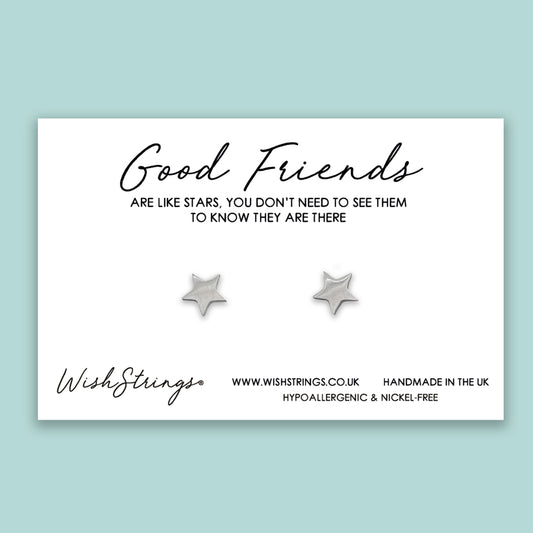 GOOD FRIENDS STARS - Heart Stud Earrings | J034