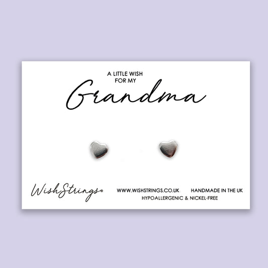 GRANDMA - Heart Stud Earrings | J020