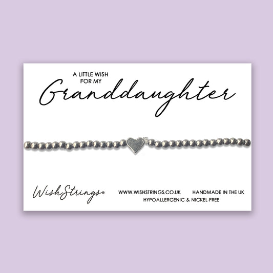 GRANDDAUGHTER - Heart Beaded Bracelet - J011