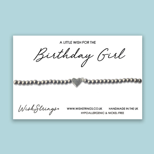 BIRTHDAY GIRL - Heart Beaded Bracelet - J012