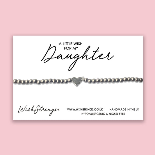 DAUGHTER - Heart Beaded Bracelet - J013