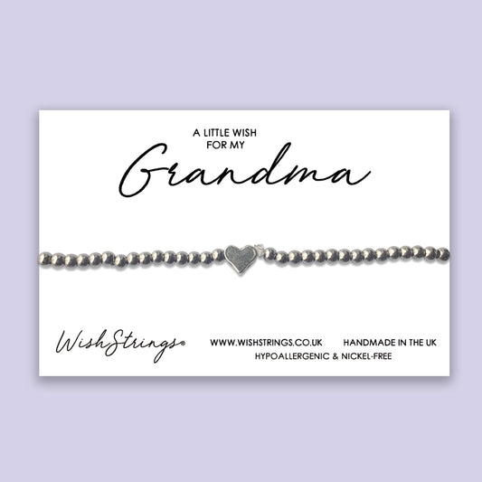 GRANDMA - Heart Beaded Bracelet - J020