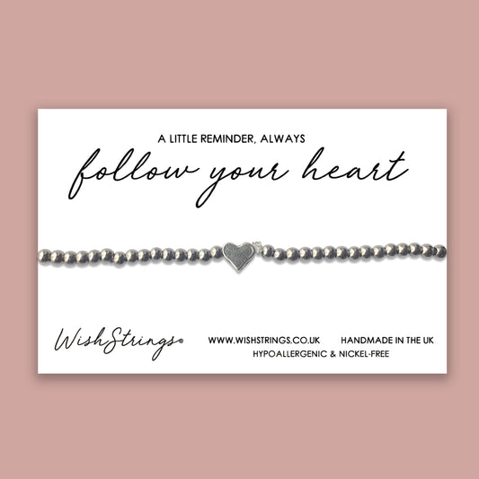 FOLLOW YOUR HEART - Heart Beaded Bracelet - J022