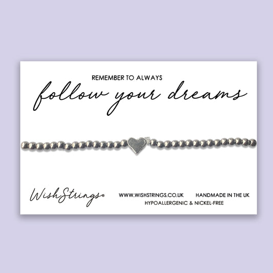 FOLLOW YOUR DREAMS - Heart Beaded Bracelet - J029