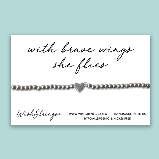 BRAVE WINGS - Heart Beaded Bracelet - J035