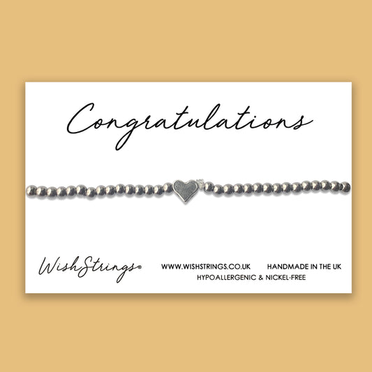 CONGRATULATIONS - Heart Beaded Bracelet - J036