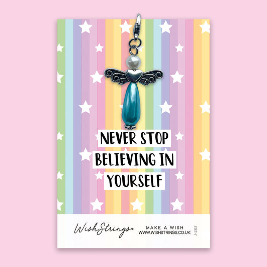 BELIEVE IN YOURSELF - Wish Angels, Clip on Keepsake | J283