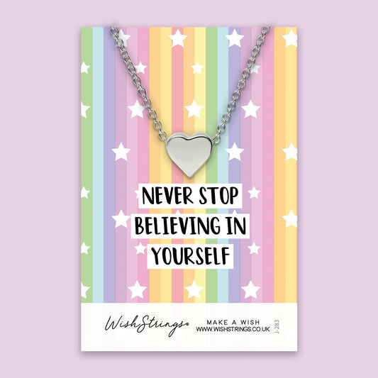 BELIEVING IN YOURSELF - HEART NECKLACE - J283