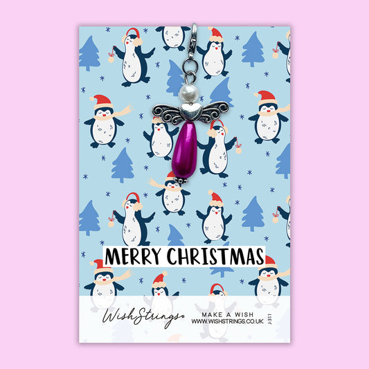 CHRISTMAS PENGUIN - Wish Angel Clip (J311)