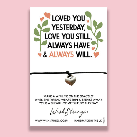 SALE - LOVED YOU YESTERDAY - WishStrings Wish Bracelet - S087♥