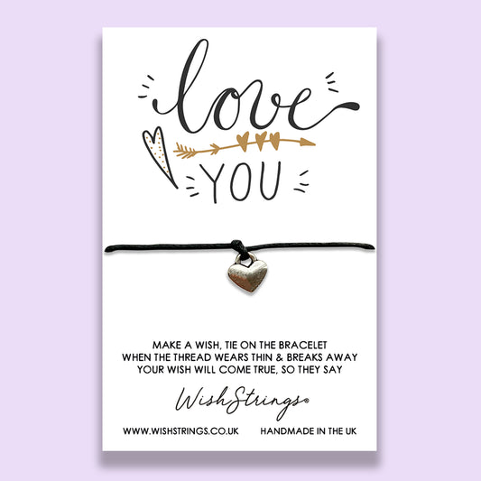 SALE - LOVE YOU  - WishStrings Wish Bracelet - S043♥