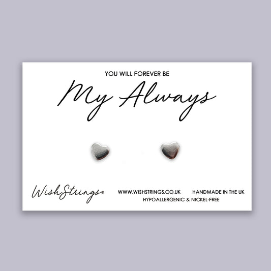 FOREVER MY ALWAYS - Heart Stud Earrings | J016