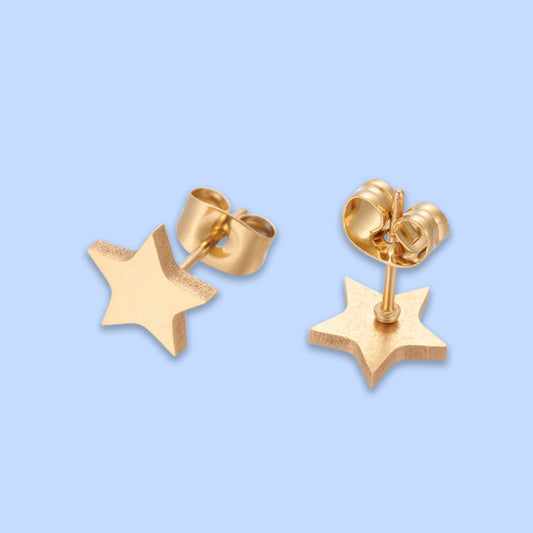 Gold Star - Stud Earrings (E003)