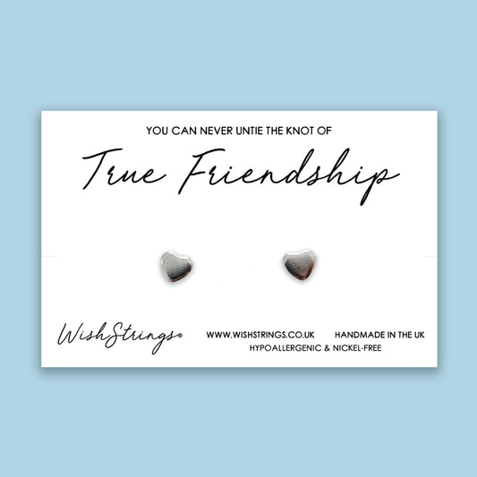 TRUE FRIENDSHIP - Heart Stud Earrings | J004