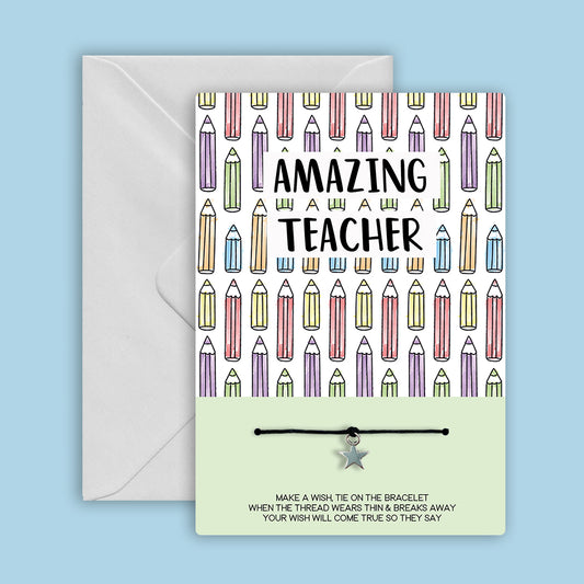 AMAZING TEACHER - WishCard Greeting Card - WC007